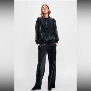 Zara Women's Black Velour Set